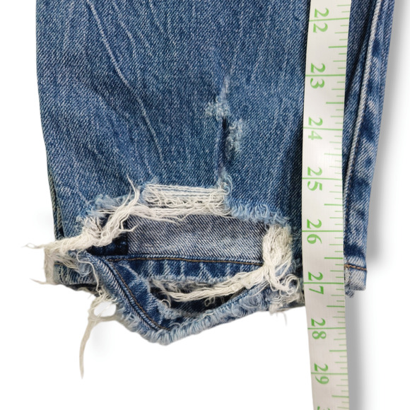 NWT Pistola Madi Embroidered Distressed Modern Slim Jeans Sz 27x27 Deep Sea Blue - Picture 11 of 13